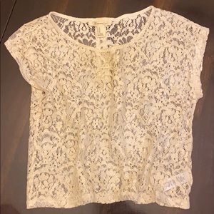 Forever 21 | Cream | Lace Crop Top | Size:…